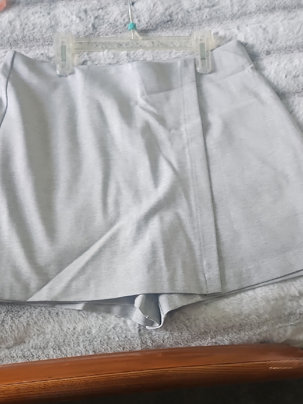 Zenana Outfitters Light Gray Casual Skort